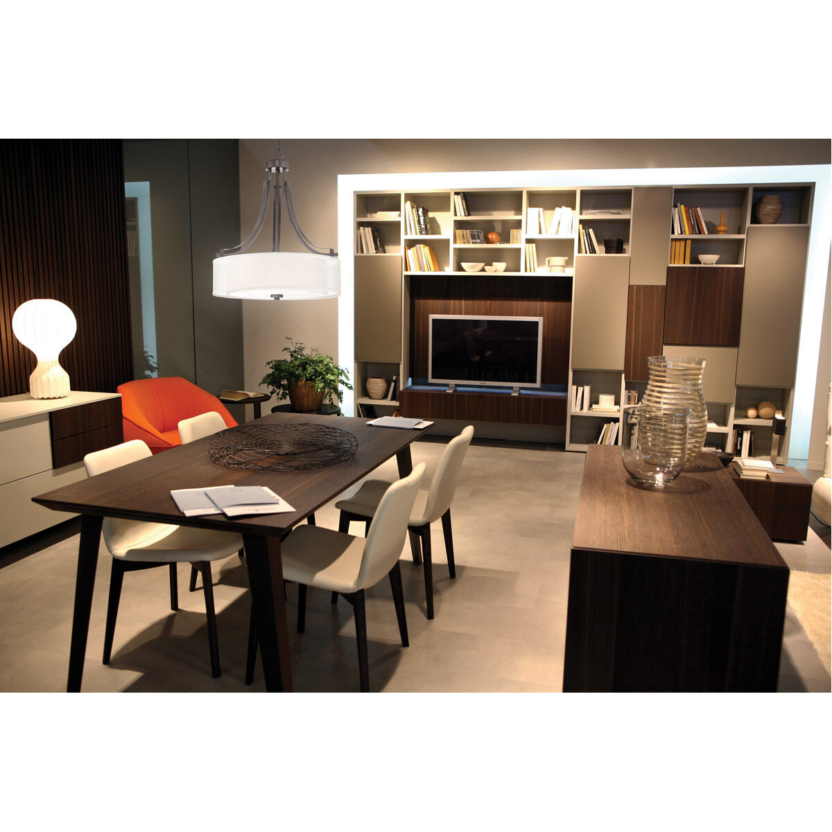 Parsons Studio 3 Light 21 inch Smoked Iron Pendant Ceiling Light