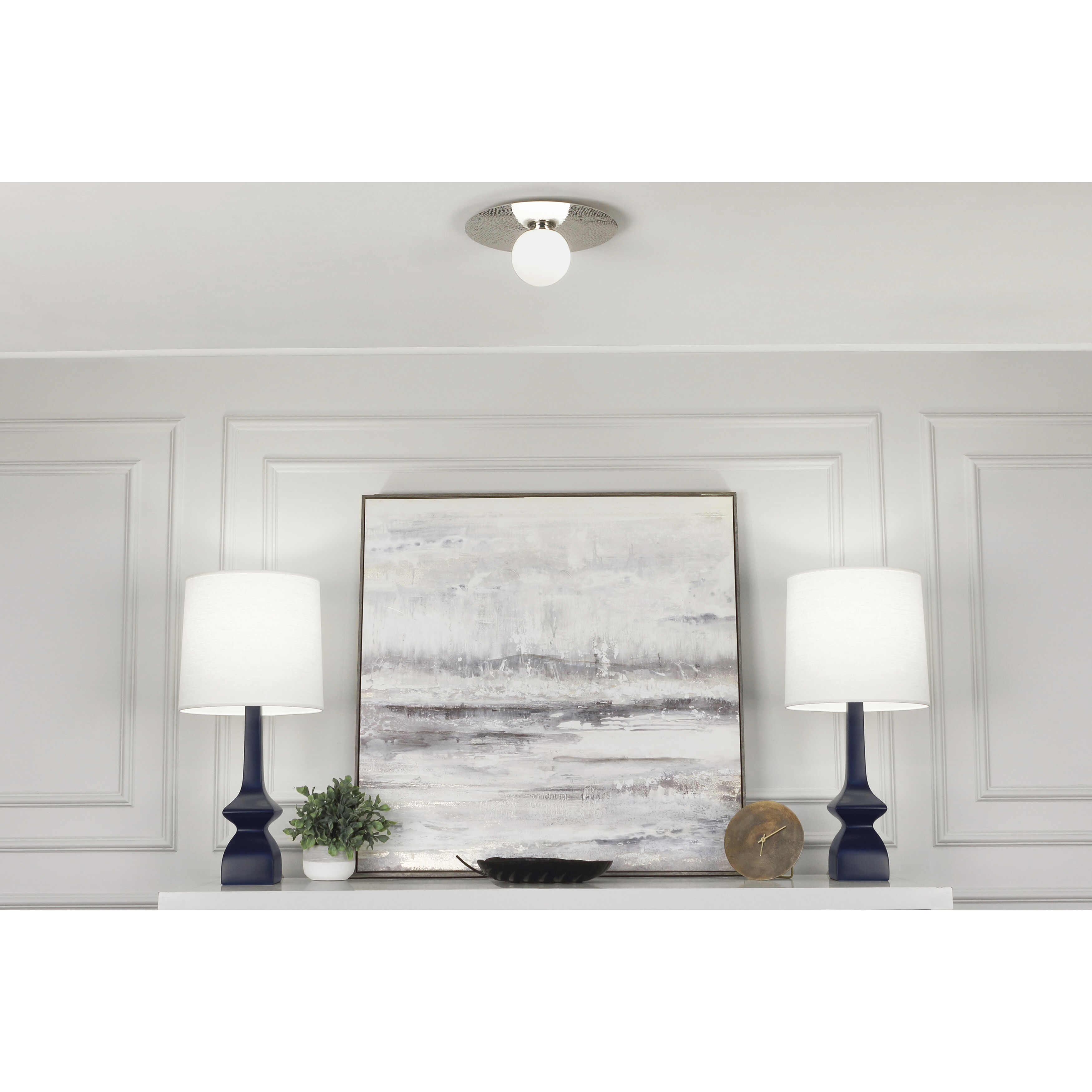 Dal LED 13 inch Polished Nickel Flushmount Ceiling Light