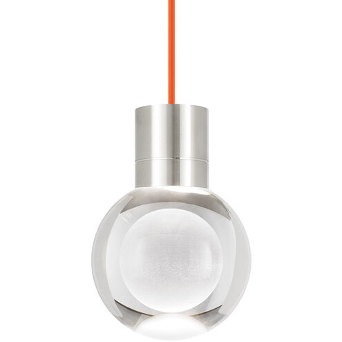 Sean Lavin Mina LED 5 inch Satin Nickel Pendant Ceiling Light in Orange Cord, 11, LED 90 CRI 3000K, Integrated LED