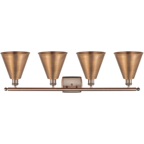 Ballston Cone LED 38 inch Antique Copper Bath Vanity Light Wall Light