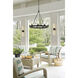 Open Air Sawyer 30 inch Black Outdoor Hanging in Non-LED
