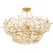 Maybrook 6 Light 28 inch Vintage Gold Leaf Chandelier Ceiling Light