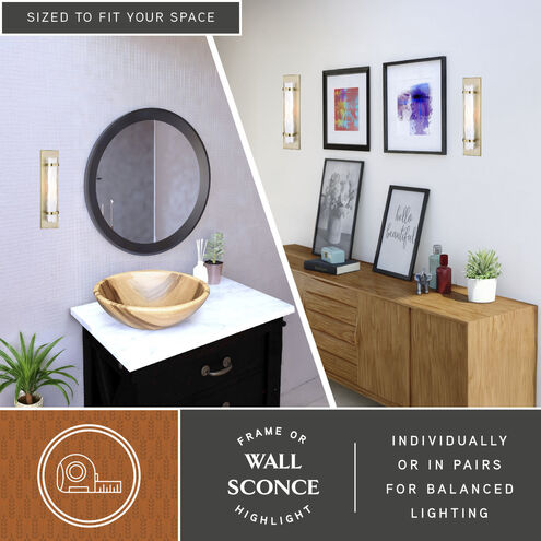 Vilo LED 4.5 inch Golden Brass Bathroom Light Wall Light