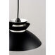 Nordic 1 Light 14.25 inch Black Single Pendant Ceiling Light