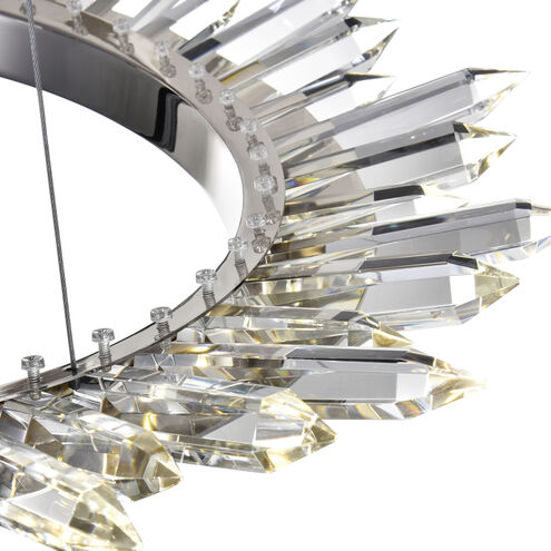 Arctic Queen LED 32 inch Polished Nickel Up Chandelier Ceiling Light