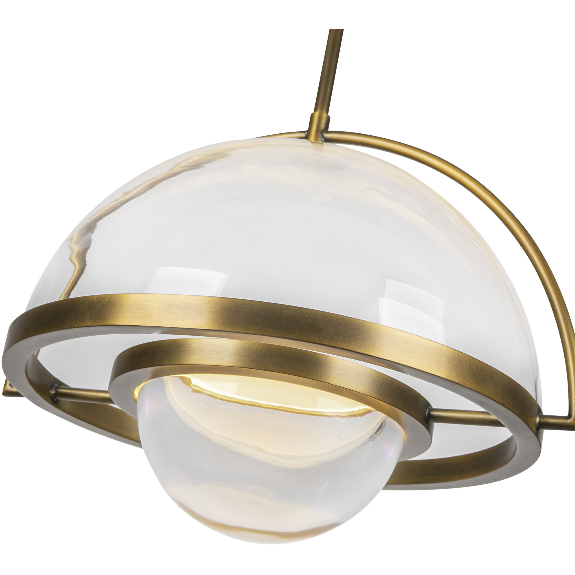 Bowery Pendant Ceiling Light in Vintage Brass