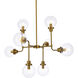 Hanson 8 Light 36 inch Brass Pendant Ceiling Light