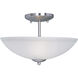 Logan 2 Light 13 inch Satin Nickel Semi-Flush Mount Ceiling Light