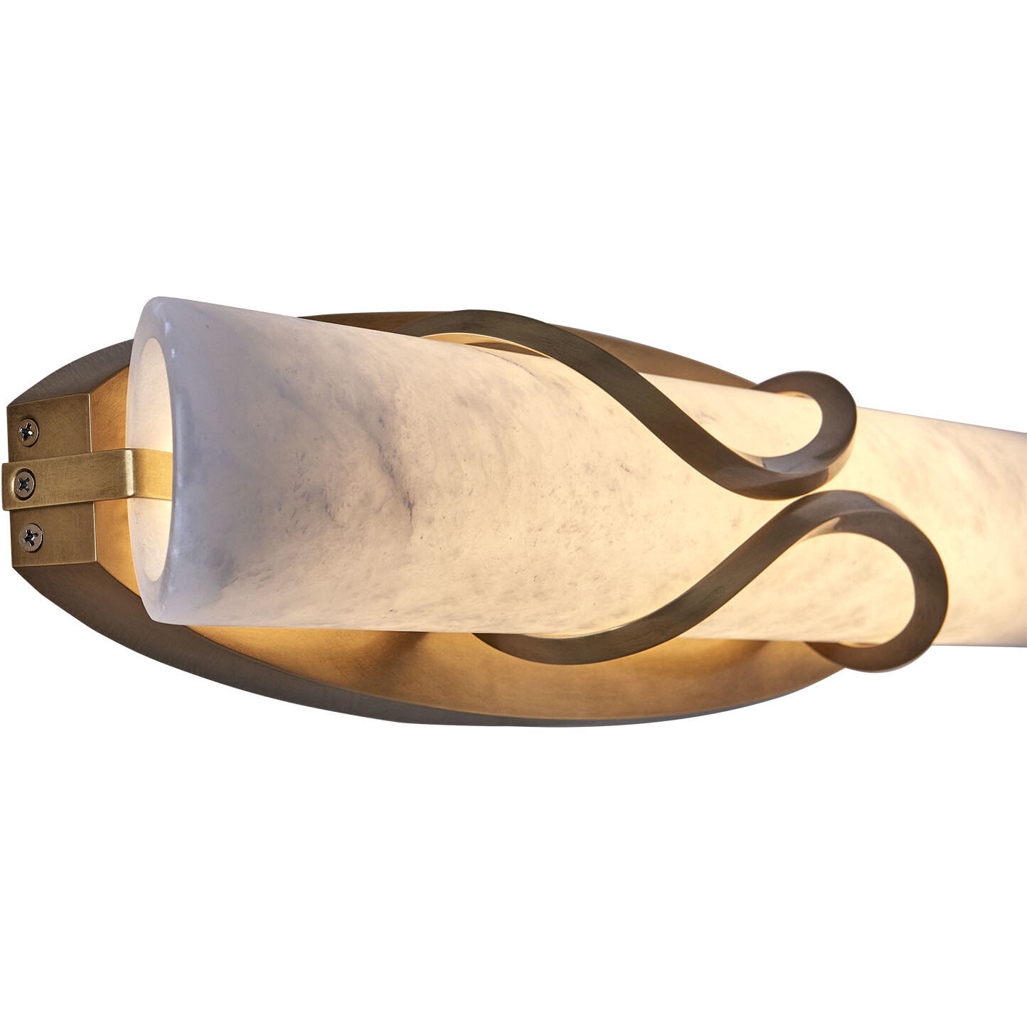 Gypsum Wall Sconce Wall Light in True Brass