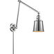 Addison 30 inch 60.00 watt Polished Chrome Swing Arm Wall Light, Franklin Restoration