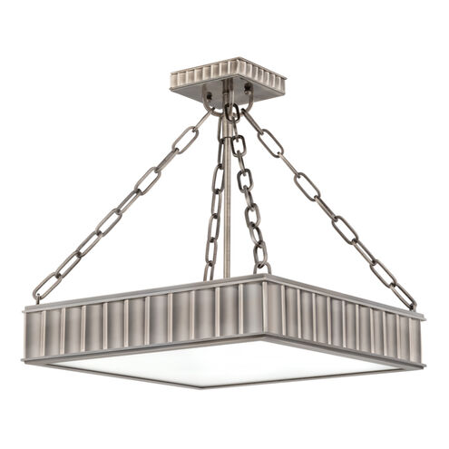 Middlebury 3 Light 16.25 inch Historic Nickel Semi Flush Ceiling Light