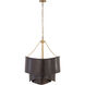 Zyra 3 Light 19 inch Legacy Brass and Dark Bronze Pendant Ceiling Light