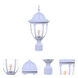 Suffolk 1 Light 19 inch Textured White Exterior Post Mount Light