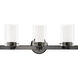 Manhattan 3 Light 22.5 inch Polished Black Chrome Vanity Sconce Wall Light