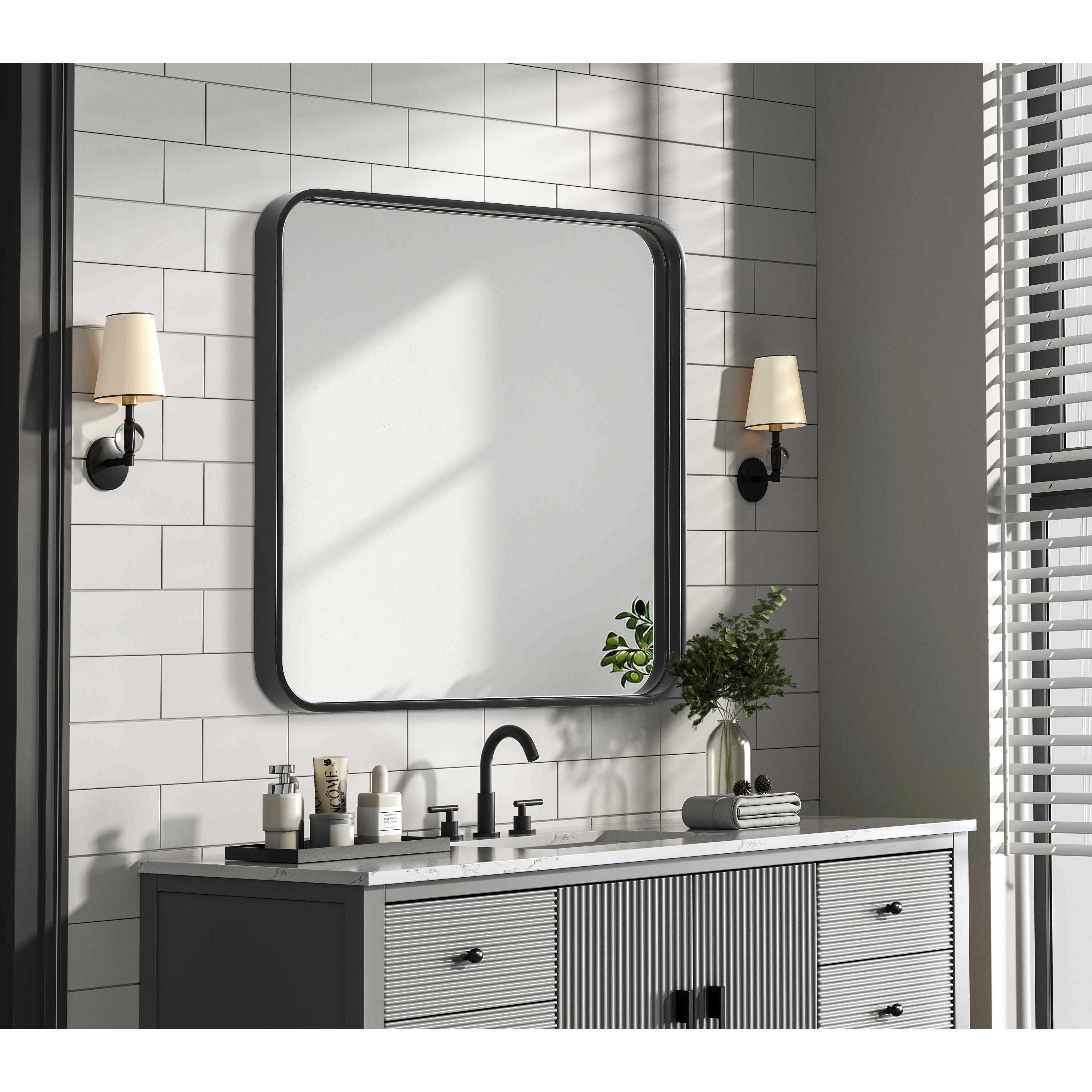 Remy 24 X 24 inch Black Mirror