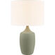 Richard June Sayer 27.32 inch 60 watt Sage Stoneware Table Lamp Portable Light