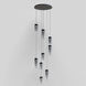 Highball LED 22.75 inch Gunmetal Multi-Light Pendant Ceiling Light in Graduating Smoke