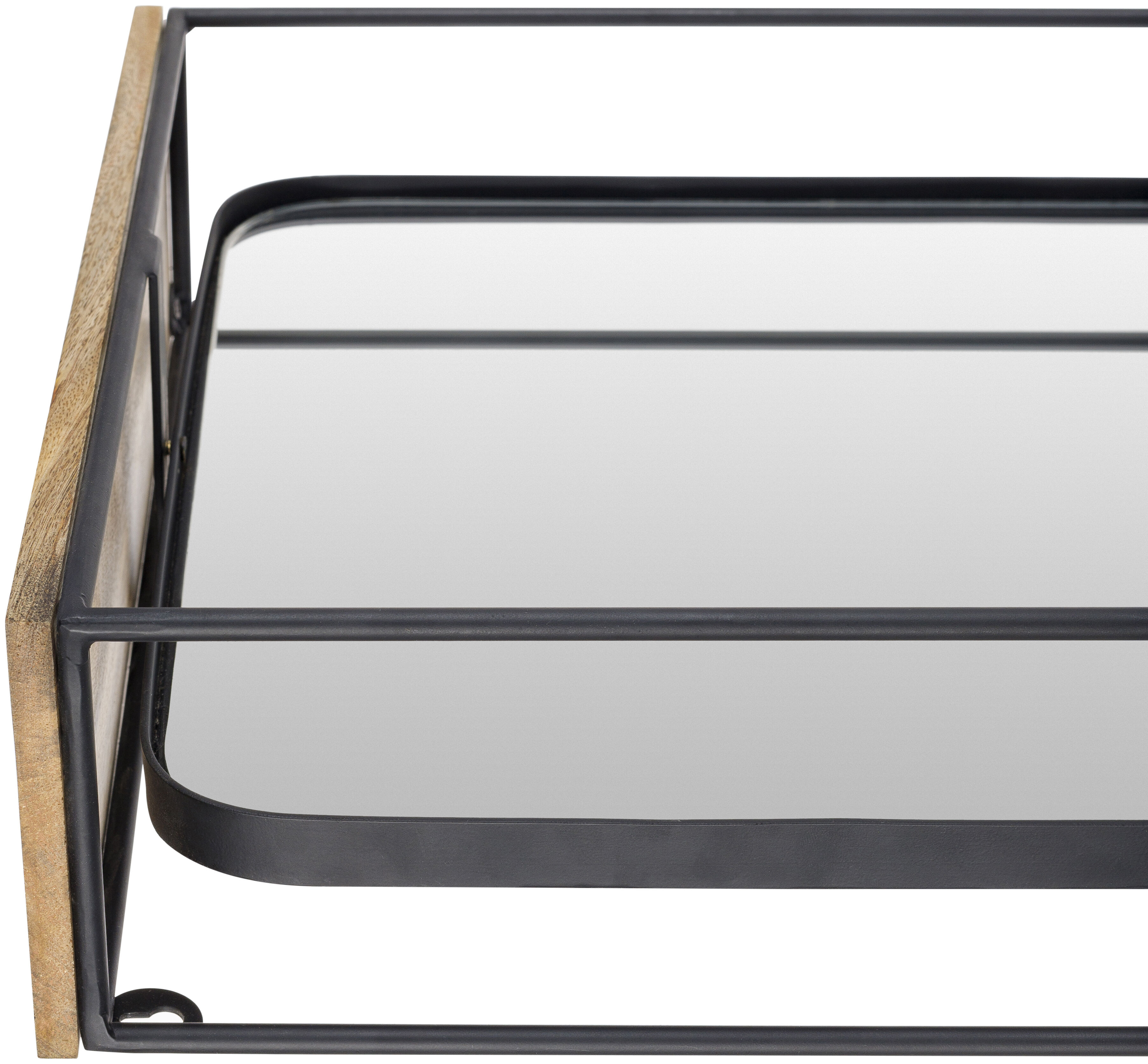 Obsidian 36.5 X 18.5 inch Black Mirror, Rectangle