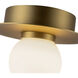 Elixir LED 6 inch Brushed Gold Flush Mount Ceiling Light