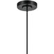 Riven Linear Chandelier Ceiling Light in Black