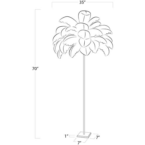 Jospehine 70 inch 60.00 watt Gold Leaf Floor Lamp Portable Light
