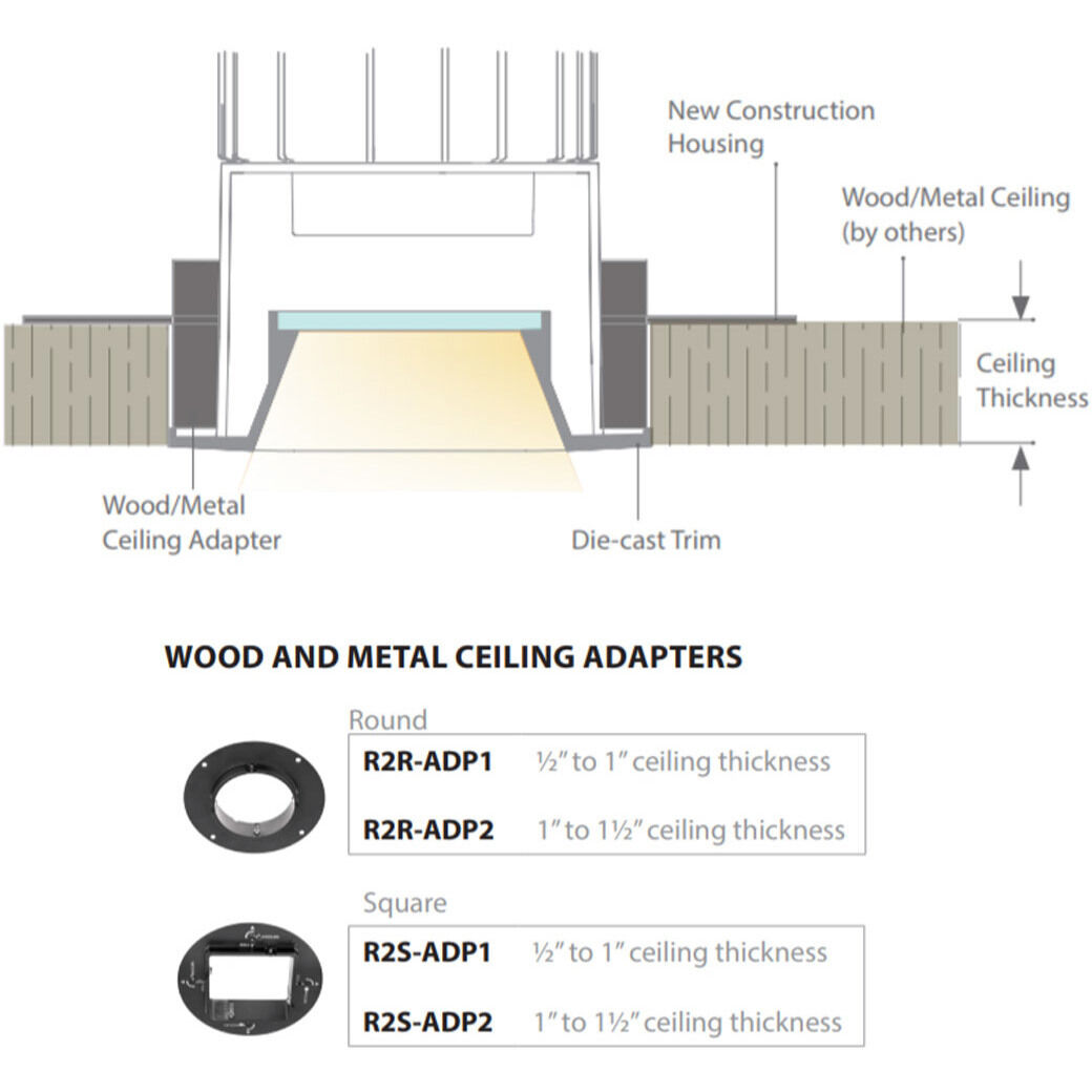 Volta Black Recessed Lighting, Round