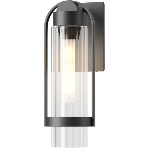 Alcove 1 Light 15.8 inch Coastal Black Outdoor Sconce in Clear, Small