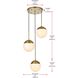 Eclipse 3 Light 18 inch Satin Gold Pendant Ceiling Light