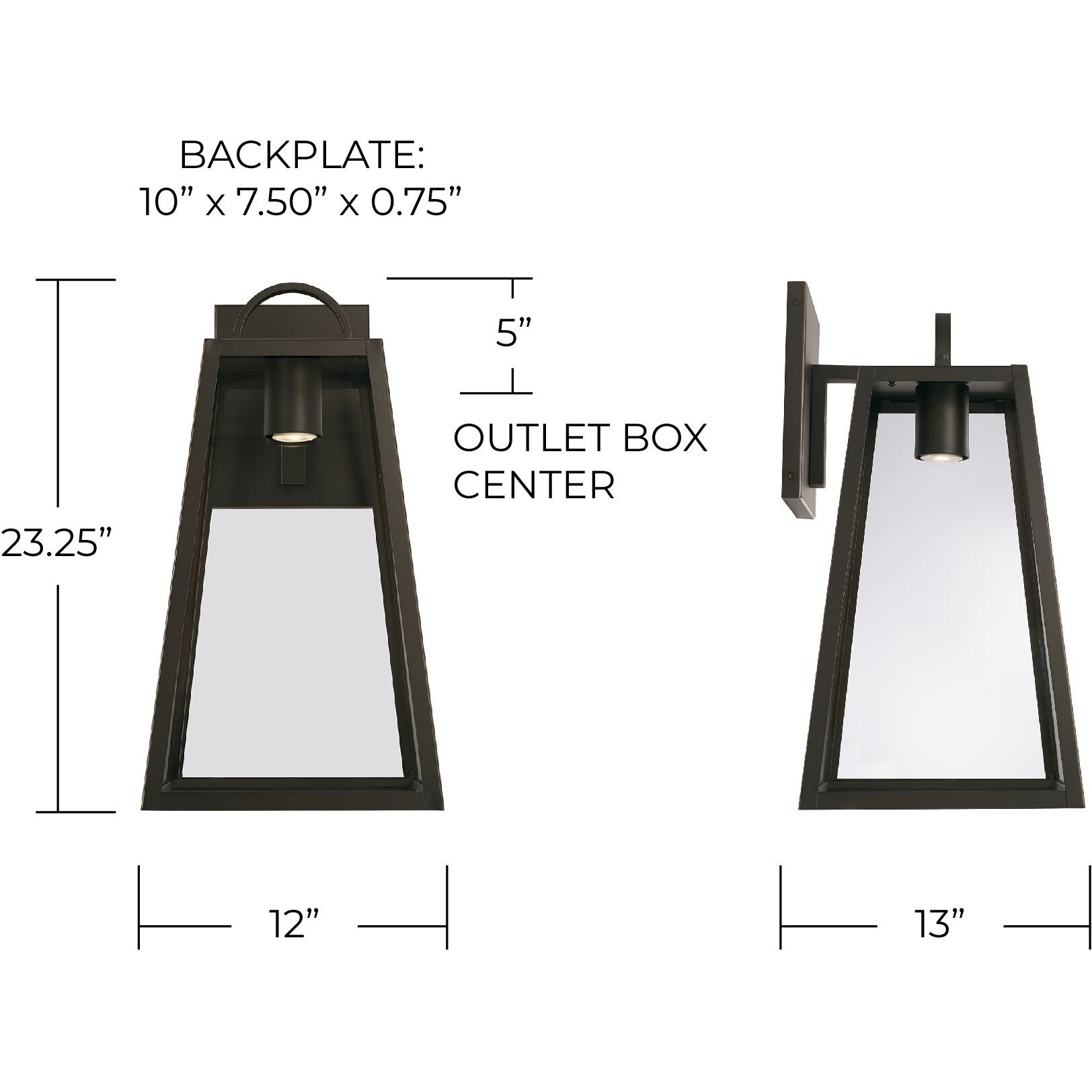 Leighton LED 23 inch Oiled Bronze Outdoor Wall Lantern