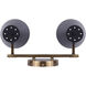Harken 2 Light 15.5 inch Matte Black and Gold Vanity Light Wall Light