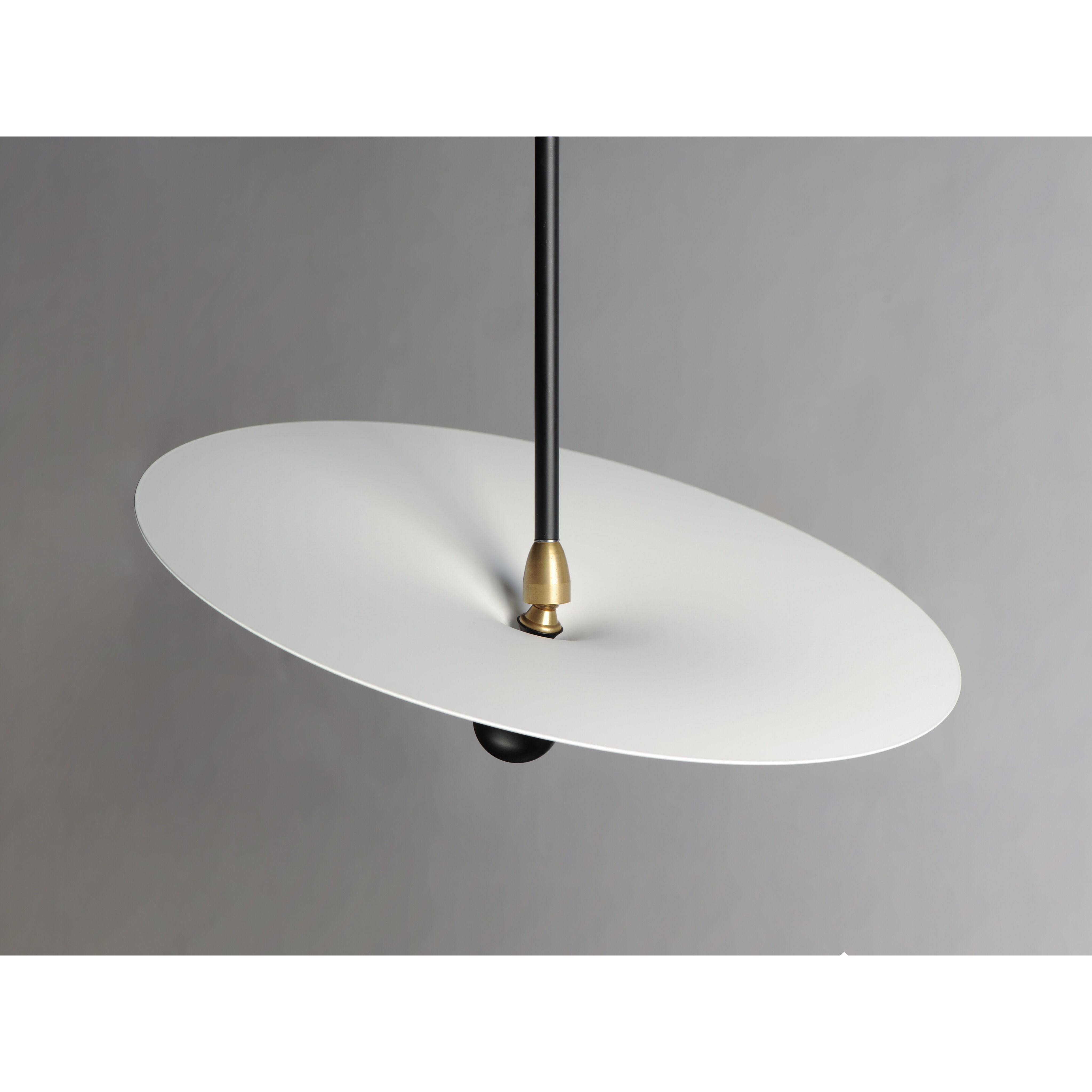 Radar LED 16.5 inch White and Black Single Pendant Ceiling Light