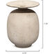 Highland 7.75 X 5.75 inch Decorative Vase in Off White Ceramic
