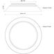 Jasper LED 14.25 inch White and Gold Flush Mount Ceiling Light