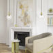 Downtown 1 Light 7 inch Satin Brass Mini Pendant Ceiling Light, Sphere