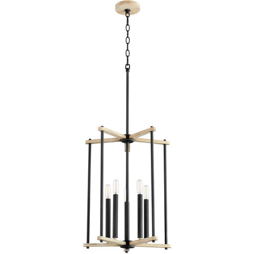 Silva 5 Light 16 inch Noir with Weathered Oak Entry Ceiling Light