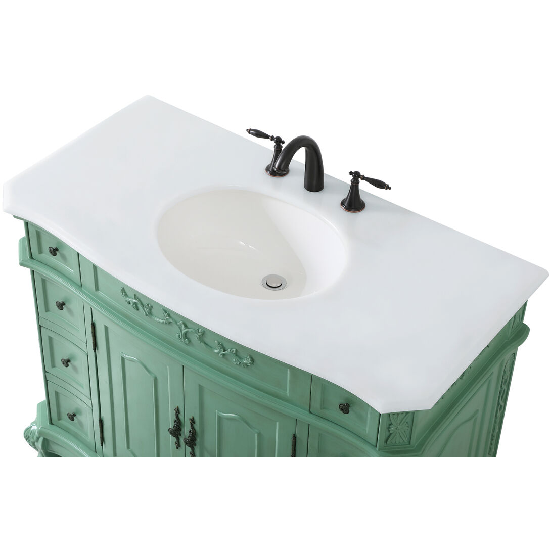 Danville 42 X 21 X 36 inch Vintage Mint Vanity Sink Set