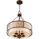 Avalon 5 Light 18 inch Palacial Bronze with Gilded Accents Chandelier Ceiling Light
