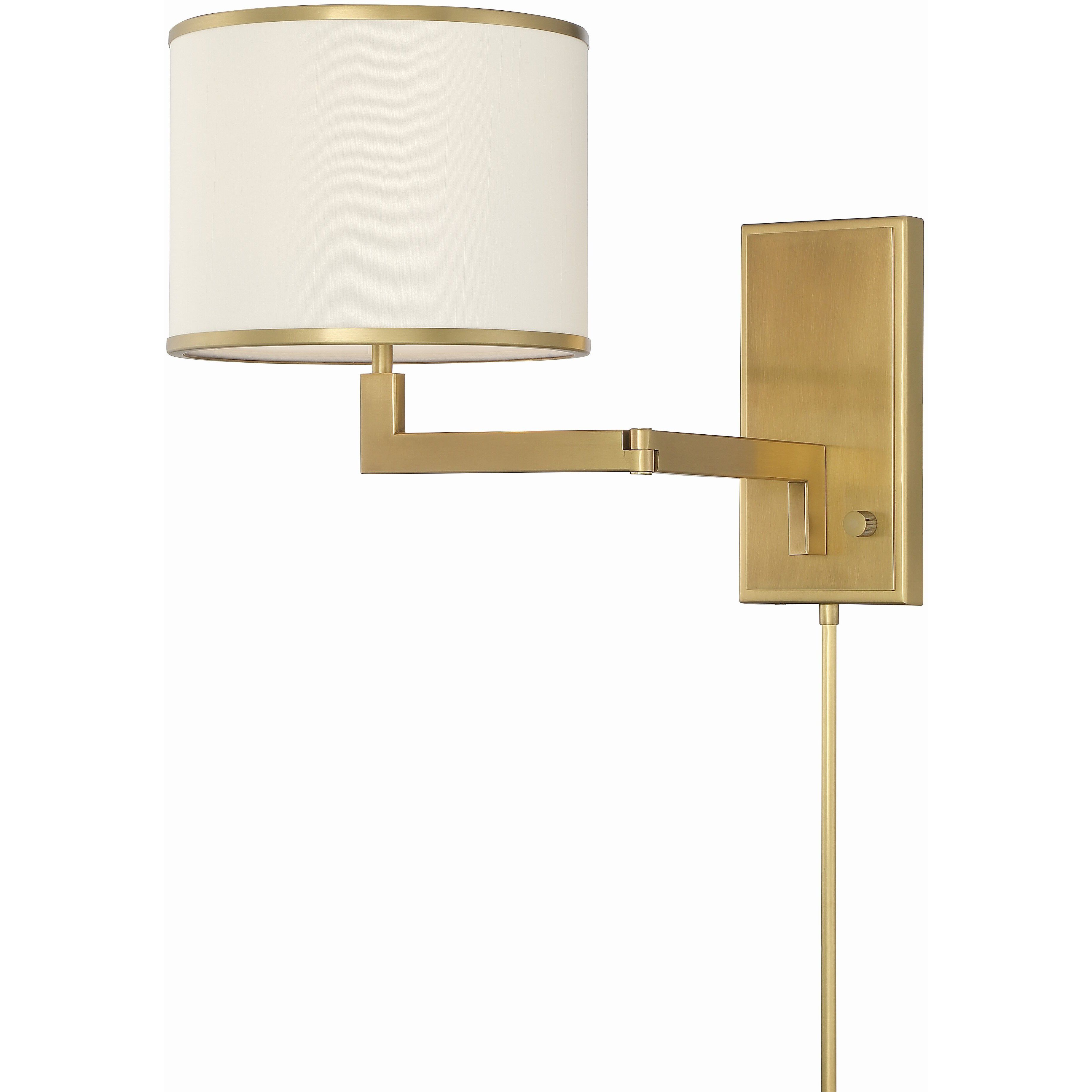 Madison 21.25 inch 60.00 watt Aged Brass Task Sconce Wall Light