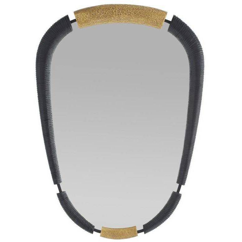 Hitchcock 37.5 X 26.5 inch Ebony and Antique Bras Mirror