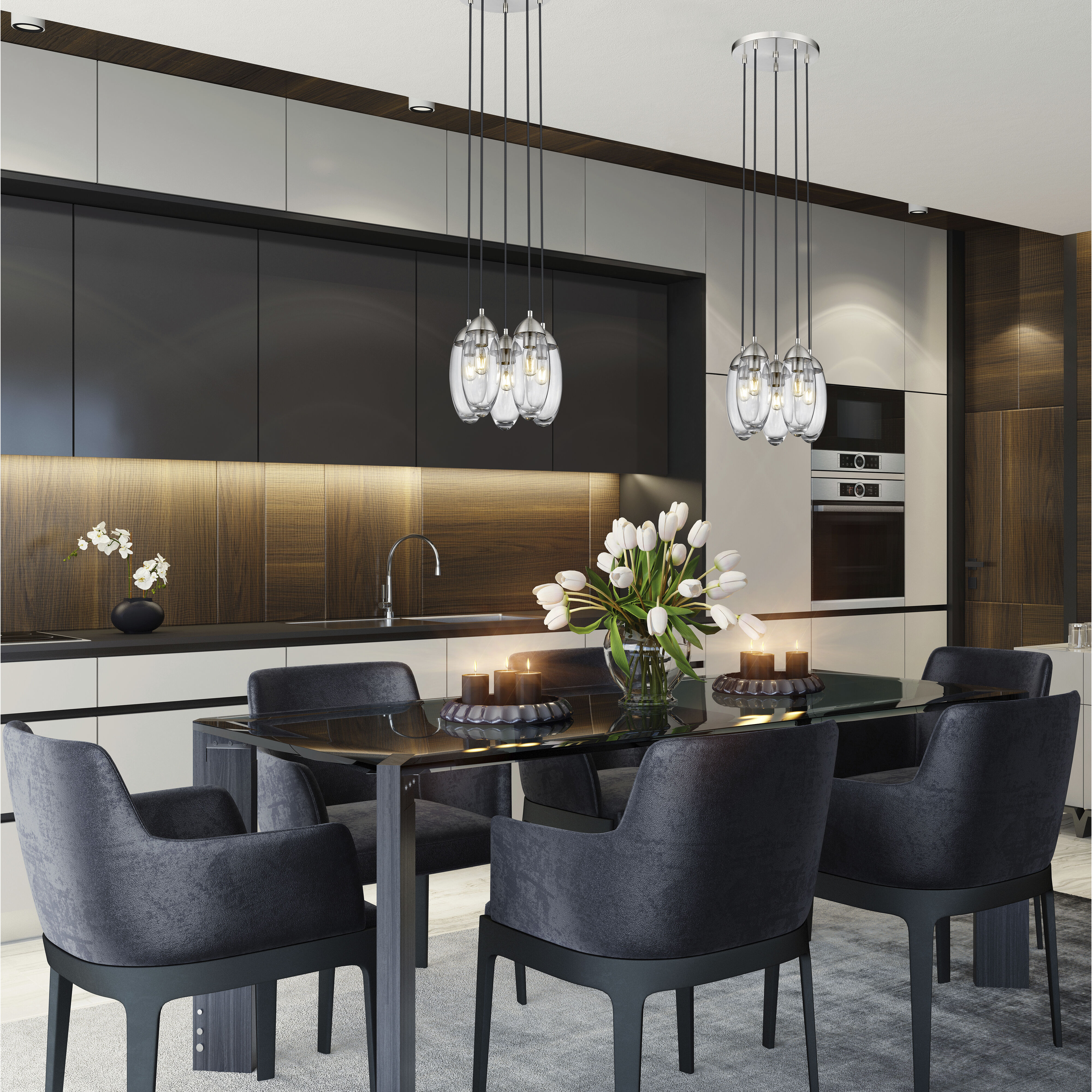 Arden 5 Light 12 inch Brushed Nickel Chandelier Ceiling Light