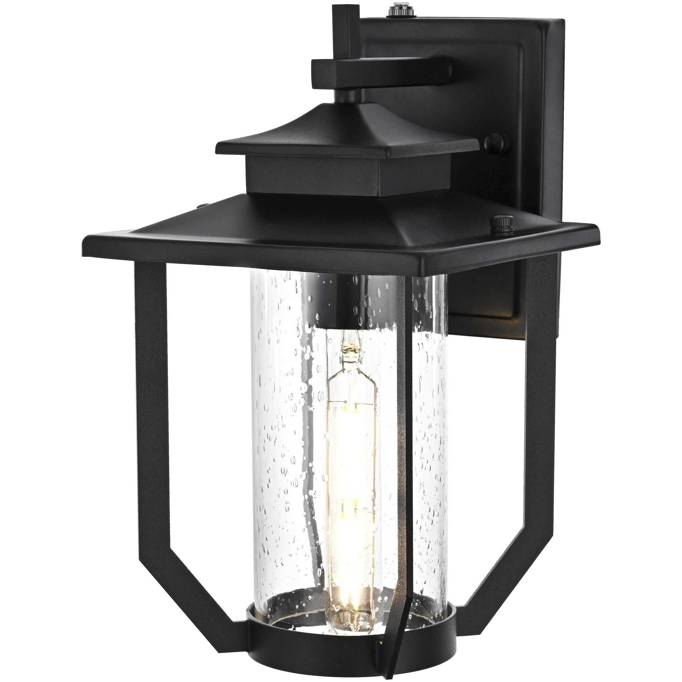 Sepviva 1 Light 12.5 inch Black Outdoor Wall Sconce