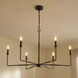 Salerno 6 Light 42 inch Matte Black Chandelier Ceiling Light, Essentials