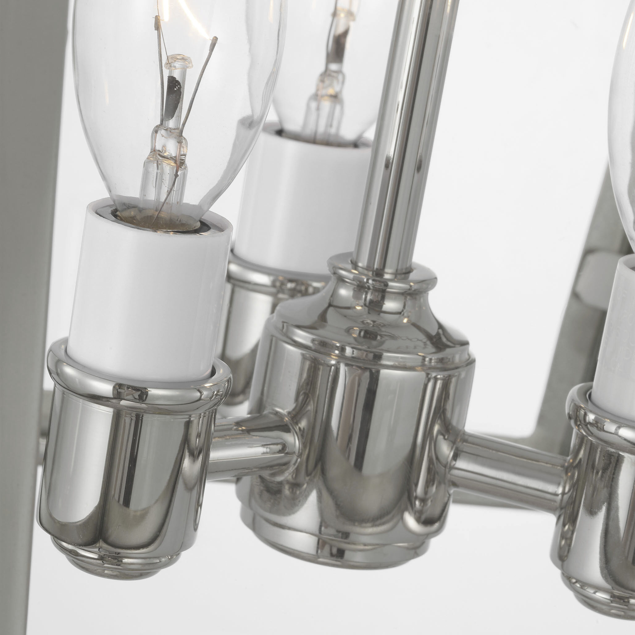 Chapman & Myers Cornice 3 Light 9.5 inch Polished Nickel Semi-Flush Lantern Ceiling Light