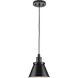 Hinton 1 Light 8.25 inch Matte Black Mini-Pendant Ceiling Light