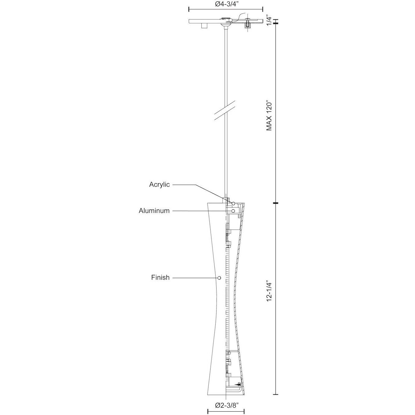Robson LED 2.38 inch White Pendant Ceiling Light