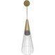 Encino LED 4 inch Brushed Brass Pendant Ceiling Light