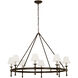 Chapman & Myers Classic LED 44 inch Bronze Ring Chandelier Ceiling Light