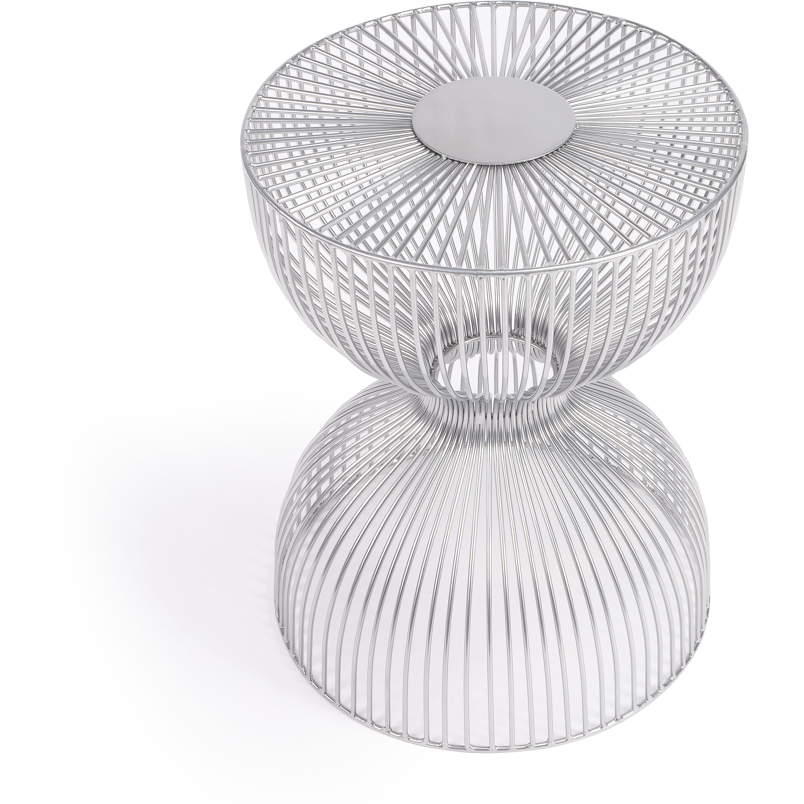 Nicholas Silver Metal End or Side Table