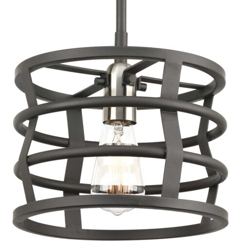 Remix 1 Light 10 inch Graphite Mini-Pendant Ceiling Light, Design Series