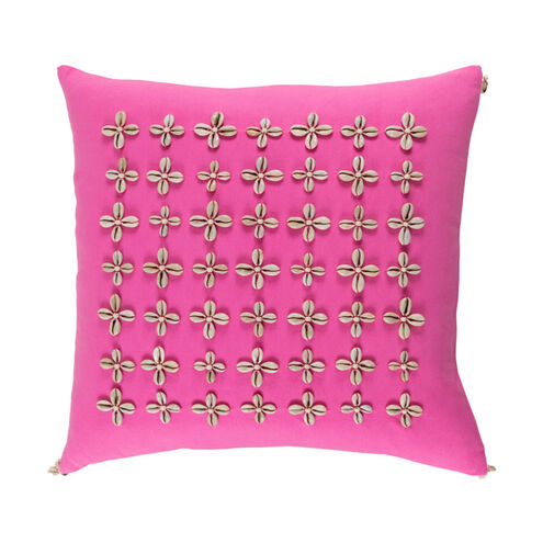 Lelei 20 X 20 inch Bright Pink and Cream Pillow